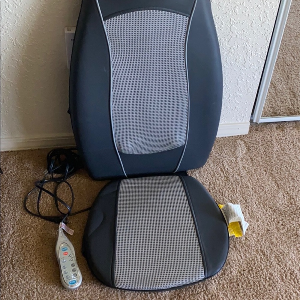 Portable remote controlled massage chair.